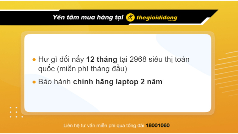 Ch&iacute;nh s&aacute;ch bảo h&agrave;nh khi mua một số laptop tại Thế Giới Di Động